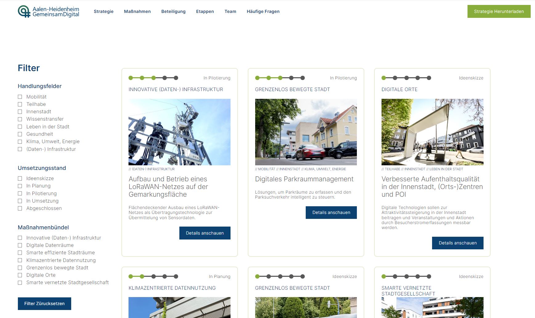 Neue Smart City-Webseite der Städte Aalen und Heidenheim